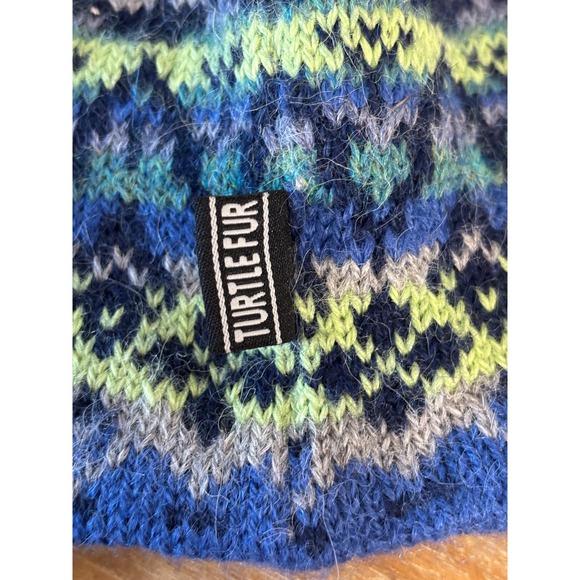 Turtle Fur Alpaca Wool‎ Peruvian Hat Beanie Ear Flaps Knit Fair Isle Adult - Picture 3 of 4